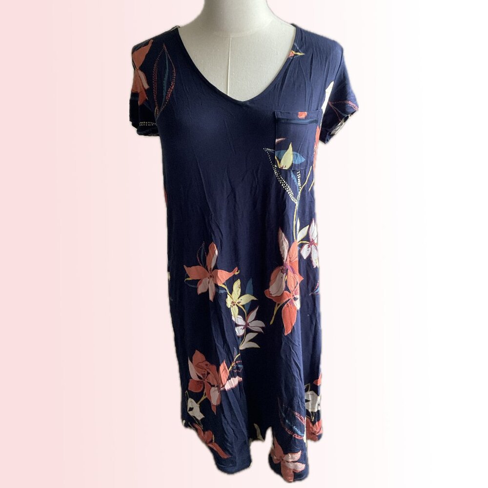 Soma cool nights sleepshirt - navy coral floral - rare pattern NWOT